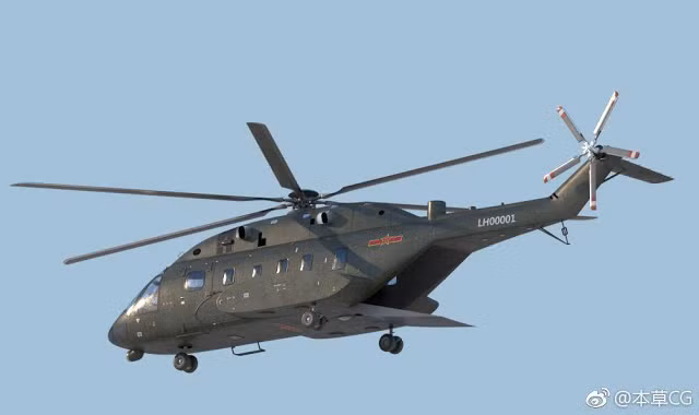Z-8L là loại trực thăng có tải trọng 15 tấn đầu tiên của PLA, Z-8L có khả năng sống sót cao hơn số trực thăng PLA hiện nay, do được trang bị một loại thiết bị quang điện mới và hệ thống tự vệ bao gồm bộ thu cảnh báo radar và mồi nhử hồng ngoại. Ảnh: Trực thăng Z-8L – Nguồn: Snafu-solomon