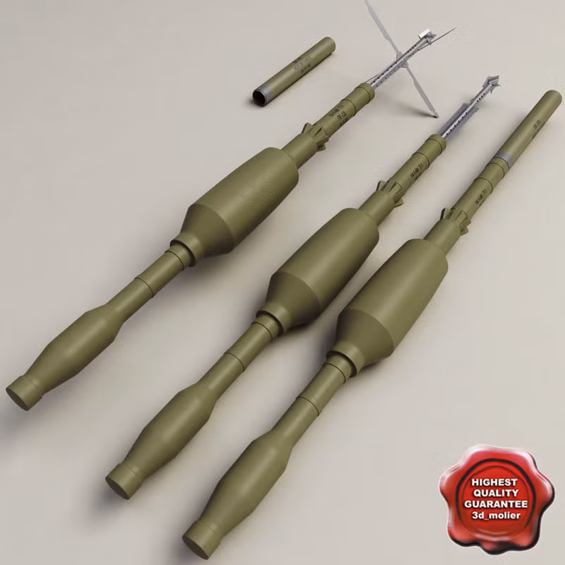 Sự ra đời của giáp phản ứng nổ vào thập niên 1980 đã dẫn đến ra đời của đạn nổ nối tiếp (đầu đạn Tandem) PG-7VR. Đạn PG-7VR có trọng lượng đến 4,6 kg và đường kính đạn là 105 mm. Khi bắn trúng mục tiêu, đầu nổ đầu tiên kích hoạt phá vỡ lớp giáp phản ứng nổ, sau đó đầu nổ chính mới hoạt động và có khả năng xuyên thủng tới 650 mm giáp. Tuy nhiên, sự gia tăng sức mạnh đi kèm với việc giảm tầm bắn. Ảnh: Đạn PG-7VR - Nguồn: Wkipedia.