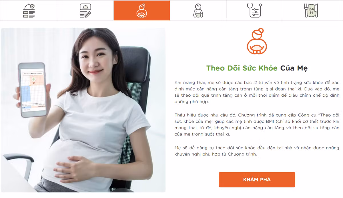 Phần mềm chăm sóc dinh dưỡng và sức khỏe cho mẹ và bé bằng được chuyên gia đề xuất - Hình 2 Phan mem cham soc dinh duong va suc khoe cho me va be bang duoc chuyen gia de xuat-Hinh-2