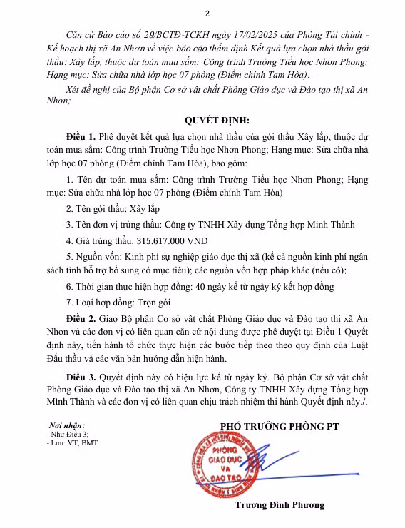 Binh Dinh: Cty Minh Thanh 1 ngay trung 2 goi thau tai Phong GD&DT An Nhon-Hinh-2