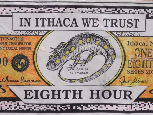 Bạn từng nghe đến đồng tiền có đơn vị là "giờ" - hour - bao giờ chưa? Tại Mỹ, hay cụ thể hơn là vùng Ithaca tại New York có một loại tiền như thế, mang tên Ithaca Hour. Đồng Ithaca Hour được in trên giấy cao cấp, trên mặt tờ tiền bao gồm các loại hoa văn cực kì phức tạp, khiến việc làm giả có thể nói là bất khả thi.