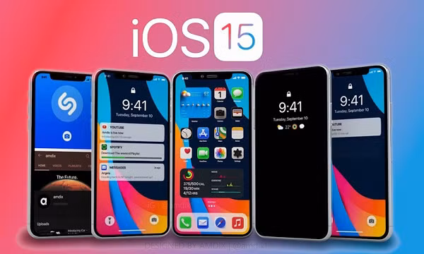 Bên cạnh đó, màn hình khóa trên bản dựng iOS 15 cũng được bổ sung thêm một số widgets như lịch, sự kiện,... song song với trình phát nhạc.