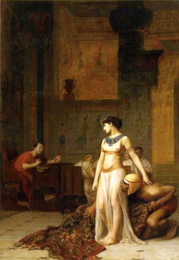Nữ hoàng Cleopatra sinh cho người tình Caesar một người con trai. Điều này khiến vợ của danh tướng La Mã vô cùng tức giận.