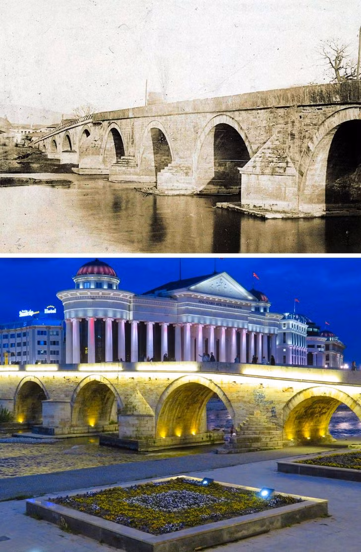Thành phố Skopje nổi tiếng của Macedonia ngày càng hiện đại và lộng lẫy hơn so với những năm 1876 - 1900.