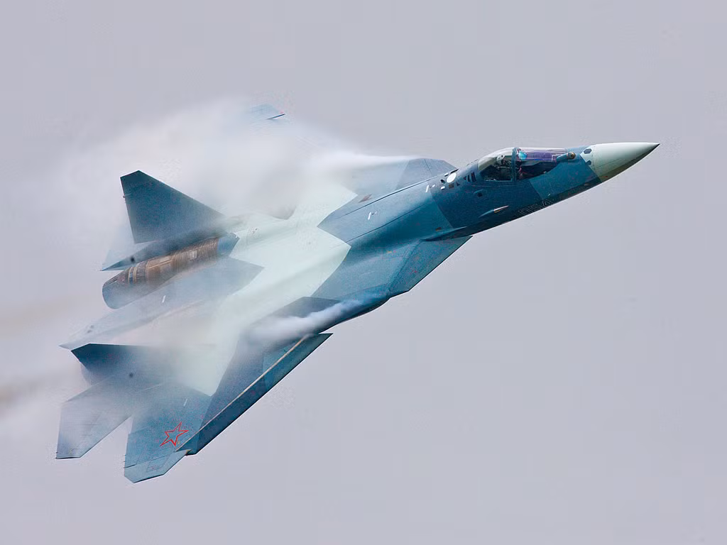 Sukhoi T-50 (chưa phải tên gọi chính thức) là máy bay thế hệ mới hiện đại nhất của Nga đang được nghiên cứu và chế tạo bởi hãng Sukhoi. Nguồn ảnh: Defense.