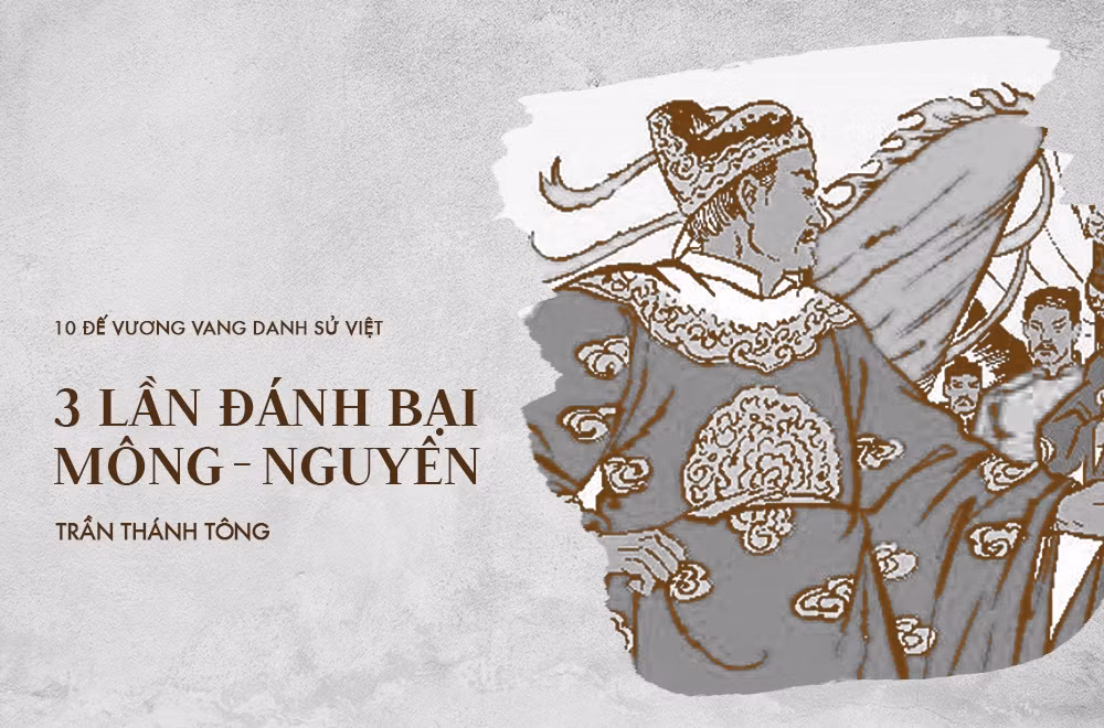  Nhà Trần 3 lần đánh bại Mông - Nguyên, đội quân xâm lược hùng mạnh bậc nhất trong lịch sử. Chiến công đó mang đậm dấu ấn của những nhà cầm quân tài ba như Trần Hưng Đạo, Trần Quang Khải, Trần Nhật Duật… Hậu thế cũng không thể quên vai trò của Trần Thánh Tông trong cả 3 cuộc chiến. Cụ thể, ông tham gia đánh giặc từ khi còn là hoàng tử Trần Hoảng trong cuộc chiến tranh chống quân Mông Cổ lần thứ nhất năm 1258; thái Thượng hoàng Trần Thánh Tông trong kháng chiến chống Mông - Nguyên lần thứ hai và thứ ba vào các năm 1285, 1287-1288. 