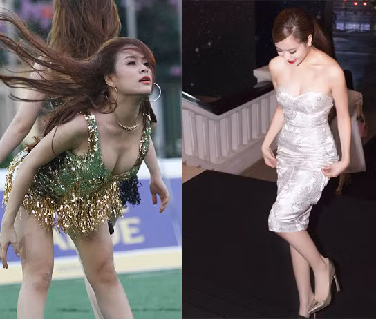 Trên sân khấu hay đi dự sự kiện là lúc Hoàng Thùy Linh nóng bỏng nhất. Cô khoe vòng 1 vừa khéo lại không hề gây phản cảm.