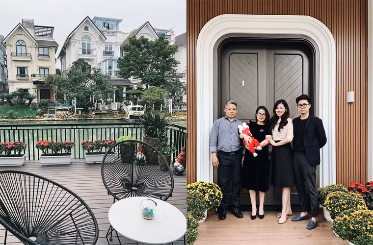 Kết hôn xong, hai vợ chồng Tú Anh sống trong căn biệt thự sang trọng, rộng rãi có view nhìn ra sông và tọa lạc ở một trong những khu vực đắt đỏ nhất Hà Nội.