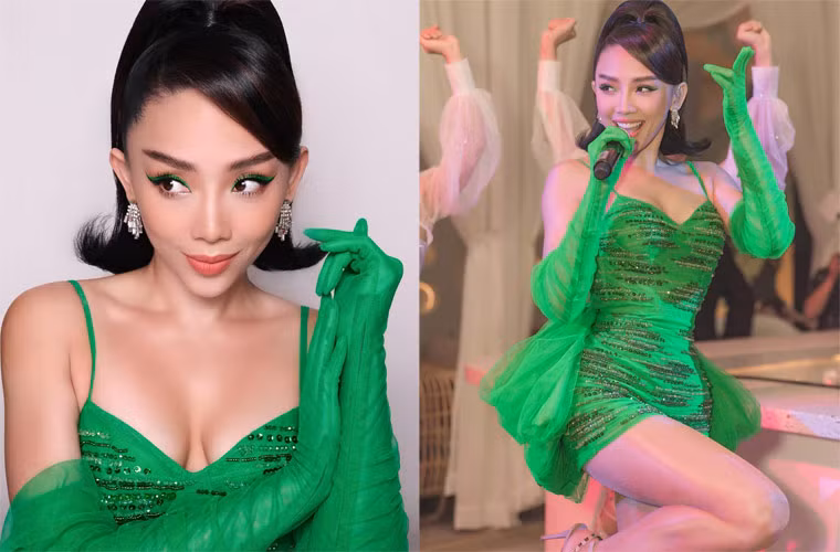 Chính vì ưu điểm đó mà Tóc Tiên thường xuyên ăn mặc gợi cảm để khoe ra ba vòng tuyệt đẹp của mình.