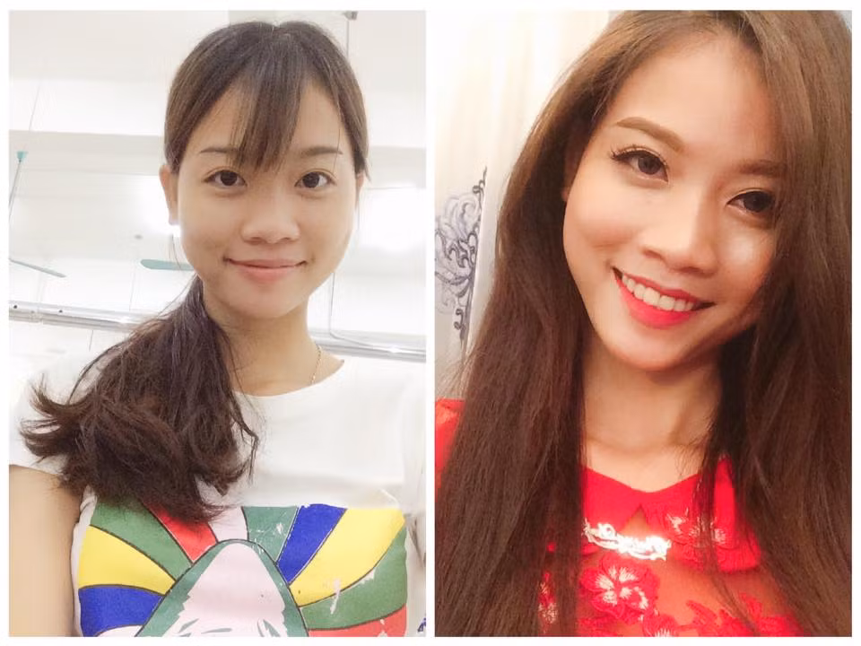 Make up xong cô bạn này trở nên xinh đẹp, quyến rũ gấp vạn lần.
