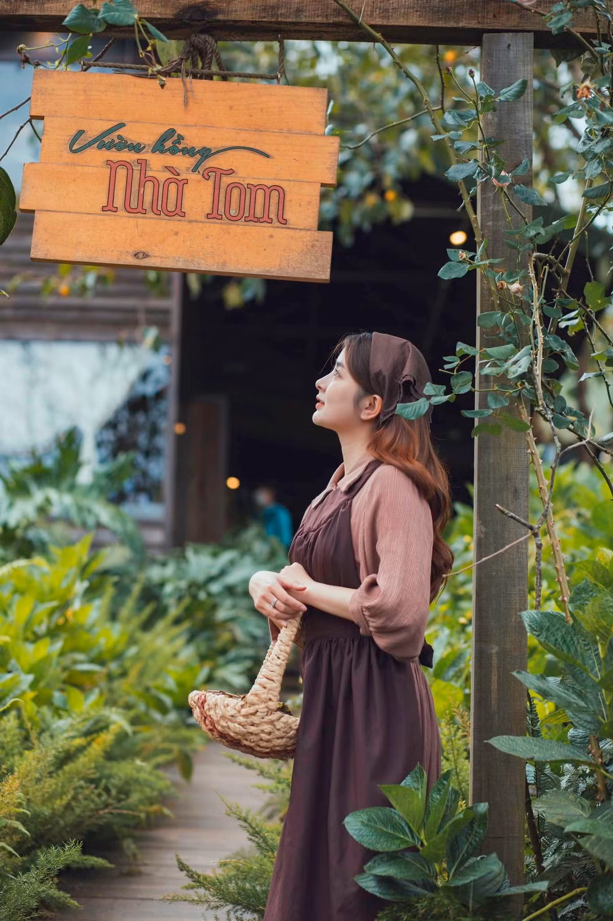 Vườn nằm ở ngoại thành, tách biệt phố thị ồn ào nên bình yên vô cùng, đường tới đây không quá khó khăn, di chuyển từ trung tâm thành phố theo hướng đồi chè Cầu Đất là sẽ tới vườn hồng. Ảnh: Bích Phương