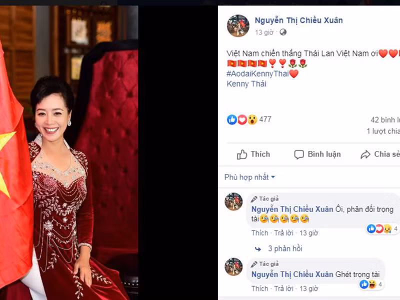 Nghệ sĩ Chiều Xuân cũng phản đối quyết định của trọng tài.