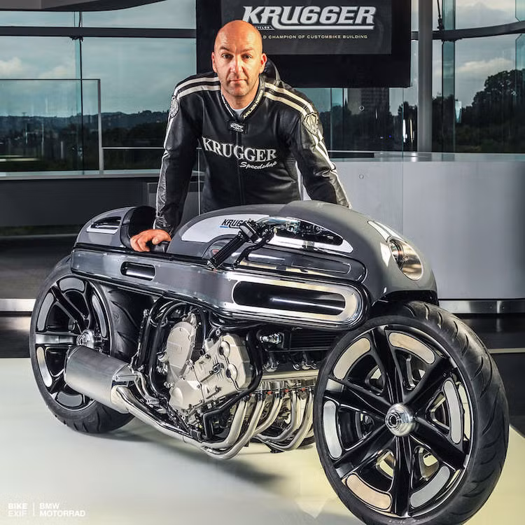 Tuy nhiên đối với nghệ nhân độ xe nổi tiếng người Bỉ Fred "Krugger" Bertrand, K1600 chỉ là một thử thách khác của anh. Krugger nói: "Việc độ chiếc xe rất đơn giản, cái khó là giữ lại toàn bộ các công nghệ và hệ thống trên xe". Chính vì vậy anh đã giữ nguyên động cơ và hệ thống điện, sau đó thay đổi lại hoàn toàn chiếc K1600 và bọc nó xung quanh phần thân xe như từ các bộ phim khoa học viễn tưởng.