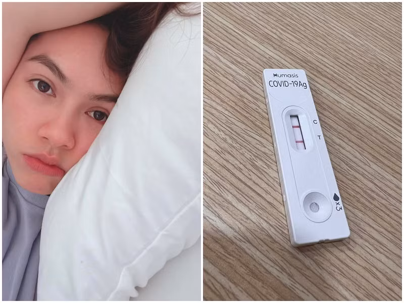Mới đây, Á hậu Hoàng My mắc COVID-19. Cô chia sẻ: “Đau họng, đau người, cảm thấy nóng nhưng không sốt (chắc do mình uống Panadol liền và xông liên tục), rã rời nhưng vẫn tỉnh táo, phân biệt được đâu là ngày đâu là đêm, đâu là tiền đâu là giấy, đâu là bạn nhưng không biết đâu là địch. Mình tiêm vắc xin lần cuối cách đây 4 tháng. Chắc con này hung tợn nên nó làm mình hơi tê tái. Có bầu rồi. Mỗi lần bệnh là mỗi lần muốn có bồ. Nắng ấm lên rồi, chim hót lên rồi, dậy soạn tiếp bài sắp tới khi đầu óc còn chưa quá u mê”.