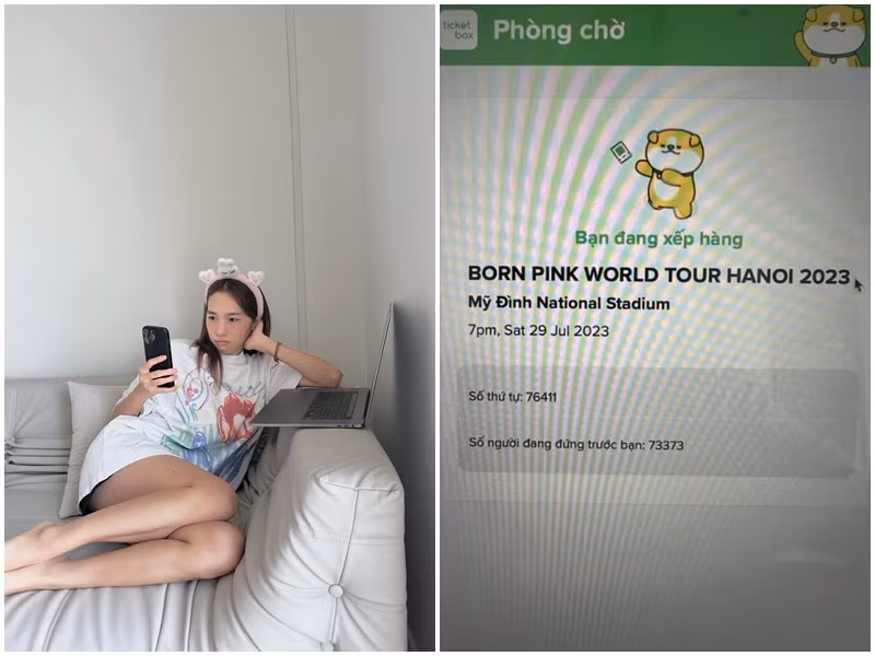 Emily gặp khó khăn khi săn vé concert của BlackPink. Ảnh: FBNV.
