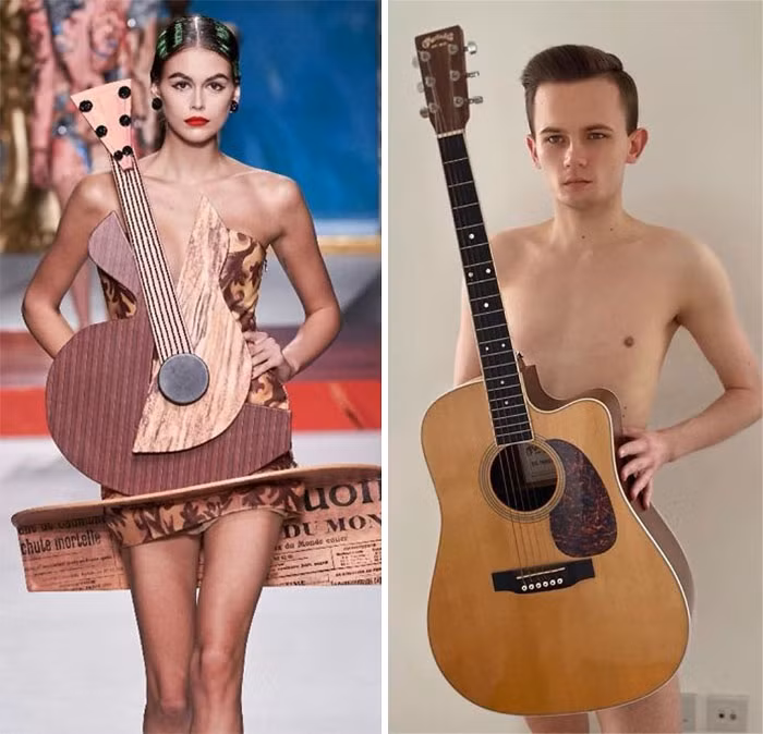 Quần áo thì thiếu chứ guitar thì có đầy!