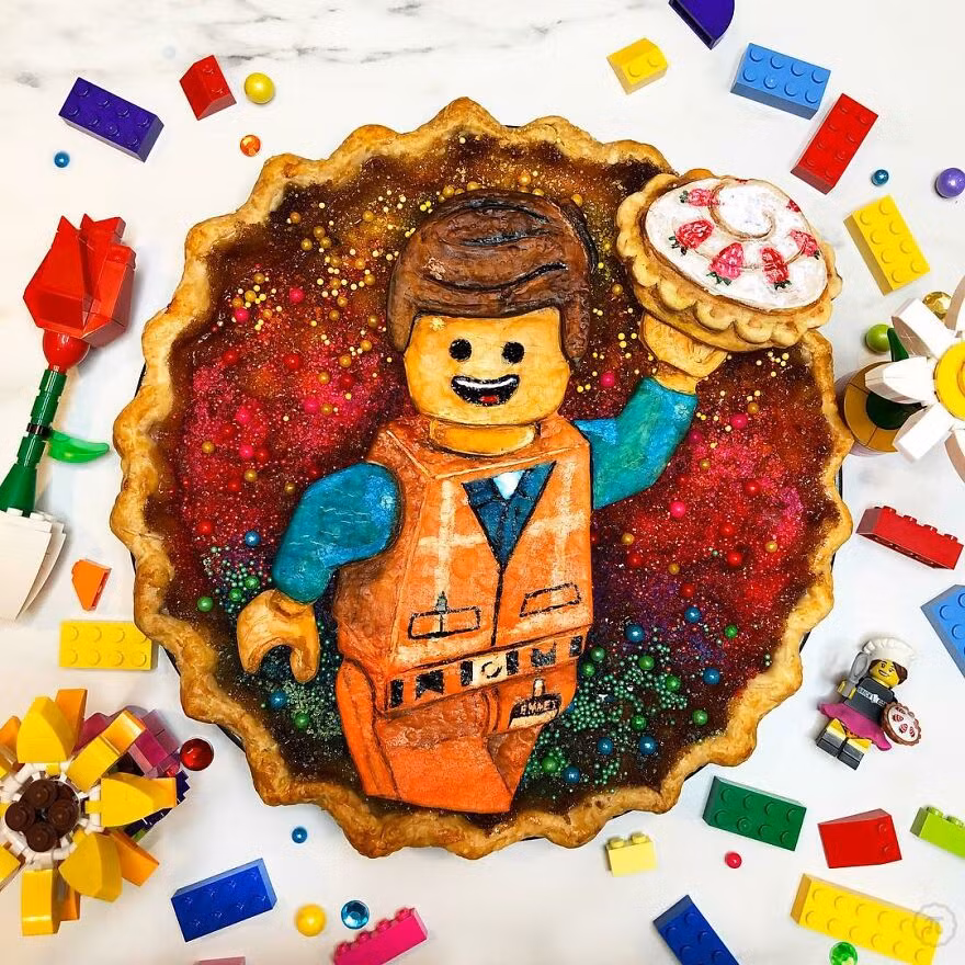 Một khối lego đầy màu sắc.