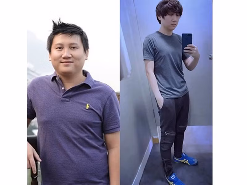 Năm 2017, nhạc sĩ Mr. Siro nặng 83kg. Trong 4 năm sau đó, anh giảm được 30kg. Ảnh: FBNV