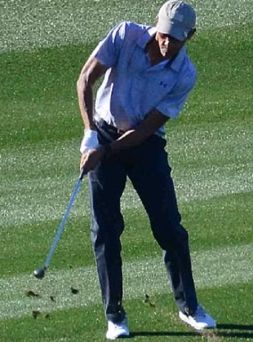 Ông Barack Obama tới phòng tập gym vào lúc 9h sáng trước khi đến sân golf Porcupine Creek lúc 11h30 ngày 21/1.