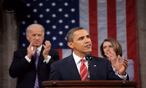 Tổng thống Mỹ Obama đọc Thông điệp Liên bang đầu tiên vào ngày 24/2/2009.