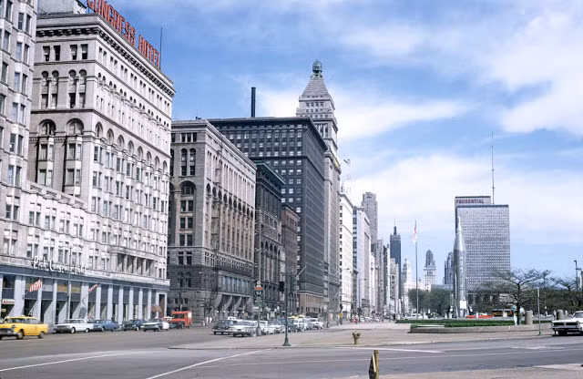 Những bức ảnh phần nào giúp độc giả hình dung ra một thành phố Chicago hiện đại hàng chục năm trước. (Nguồn ảnh: Vintag)