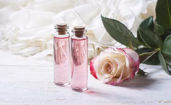 Làm nước hoa bằng cách giã nhuyễn 250 g nụ và cánh hoa hồng trắng. Trộn thêm 2 thìa lớn nước hoa hồng. Cho vào lọ, đóng kín nắp, để qua đêm. Lọc lấy nước.