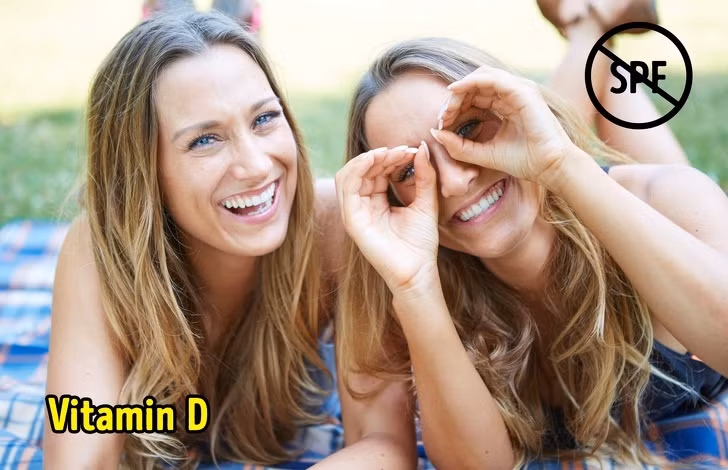 6. Bạn nên dành 15 phút mỗi ngày để sưởi nắng mà không dùng kem chống nắng để làn da có cơ thể tổng hợp vitamin D. Đây là thành phần quan trọng giúp ngăn ngừa ung thư da.