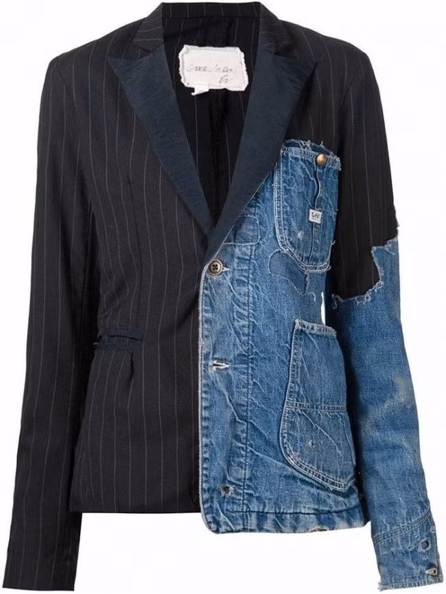Chiếc áo khoác nửa vest nửa bò.