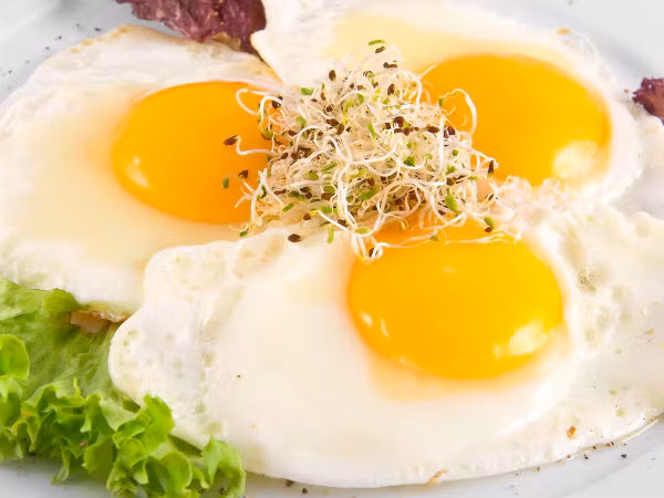 Bạn có thể dễ bị nhiễm vi khuẩn Salmonella nếu ăn trứng sống. Vì vậy, hãy nấu chín trứng để ăn là cách tốt nhất để tránh ngộ độc thực phẩm. Ảnh: Boldsky.