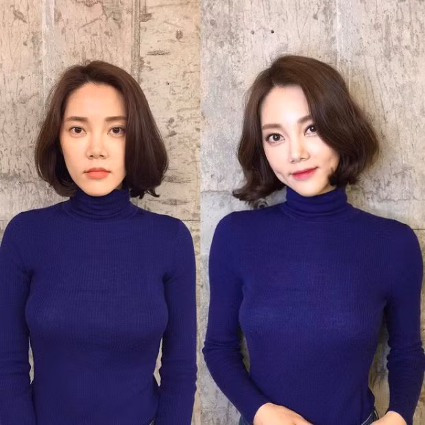 Cùng là tóc ngắn nhưng chỉ cần xoăn khác nhau một tí là đã thay đổi lớn rồi đấy.