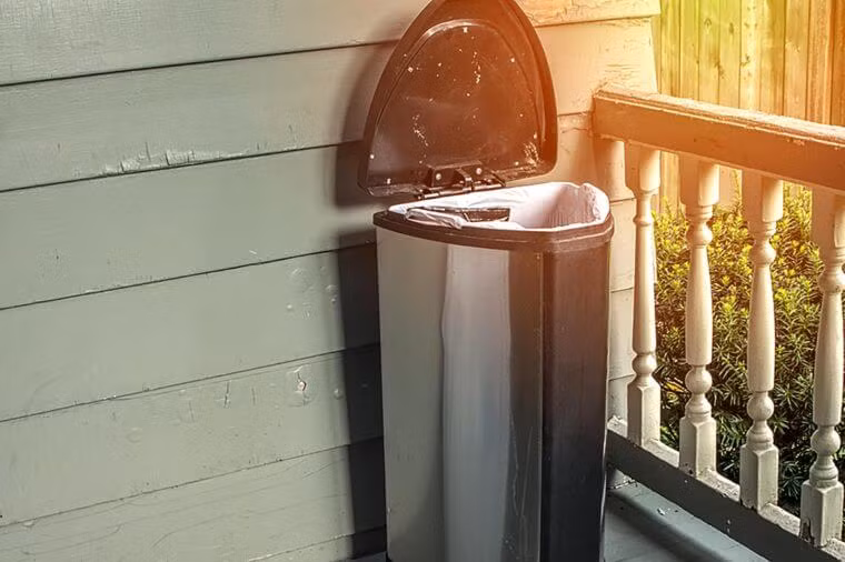 Việc khử trùng thùng rác là rất cần thiết bởi vi trùng có thể bị bỏ lại lâu sau khi lấy túi rác đi vứt. Hãy cọ rửa bên trong thùng rác thường xuyên, đặc biệt là thùng rác để trong phòng tắm và nhà bếp.
