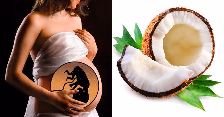 Nước dừa có thể cải thiện sức khoẻ của cả mẹ và bé trong thời kỳ mang thai. Ảnh: BS.