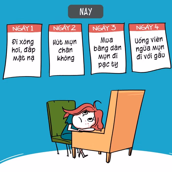 Ngày nay, cùng với sự phát triển của y học và công nghệ, bệnh nhân có thể tham khảo nhiều cách điều trị khác nhau, từ ứng phó tạm thời như dán băng che mụn đến xử lý lâu dài như hút mụn, uống thuốc, kết hợp sản phẩm chăm sóc phù hợp…