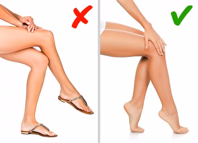 Ngồi vắt chéo chân có thể gây nguy hiểm cho những người bị giãn tĩnh mạch hoặc có nguy cơ cao. Lưu lượng máu bị gián đoạn gây ra một số vấn đề sức khỏe.