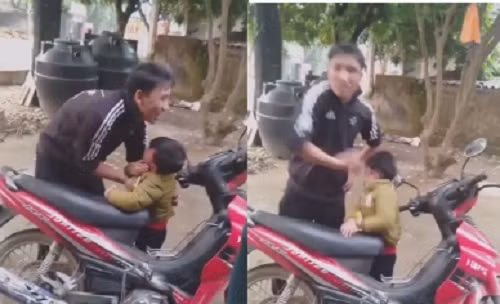 Video: Tat bom bop vao mat con trai 5 tuoi vi… cai nhau voi vo cu