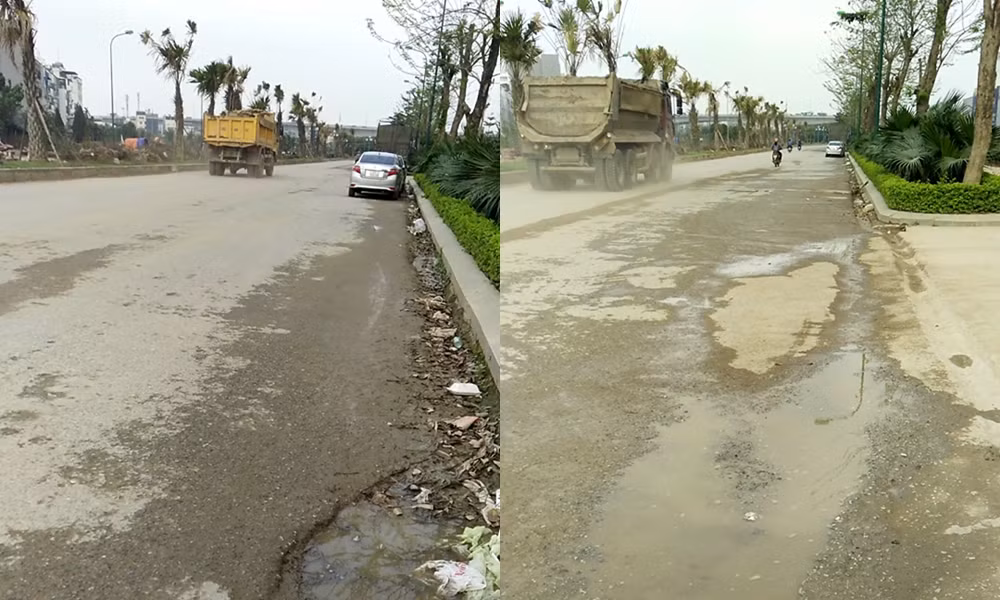 Nhiều đoạn mặt đường còn bị lồi lõm, ổ voi, ổ gà nối tiếp nhau do mỗi ngày "cõng" hàng chục lượt xe tải chở vật liệu di chuyển qua. Đáng chú ý, theo lời người dân những chiếc xe tải chở vật liệu chạy qua con đường này với tốc độ rất nhanh, nhưng không che chắn thùng để bụi bẩn vương vãi khắp đường... Tình trạng này diễn ra như thế nào PV Kiến Thức tiếp tục thông tin đến độc giả ở các bài sau.