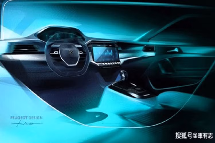 Tương tự ngoại thất, nội thất của Peugeot 408 2022 cũng được thổi làn gió mới. Điều này được thể hiện qua vô lăng 2 chấu vát đáy thể thao, tích hợp phím chức năng và bảng đồng hồ kỹ thuật số đi kèm màn hình LCD. Ngoài ra, mẫu sedan cỡ C này còn có màn hình thông tin giải trí khá lớn, nằm kẹp giữa cửa gió điều hòa trung tâm và những phím bấm có thiết kế giống phím đàn piano đặc trưng của Peugeot. 