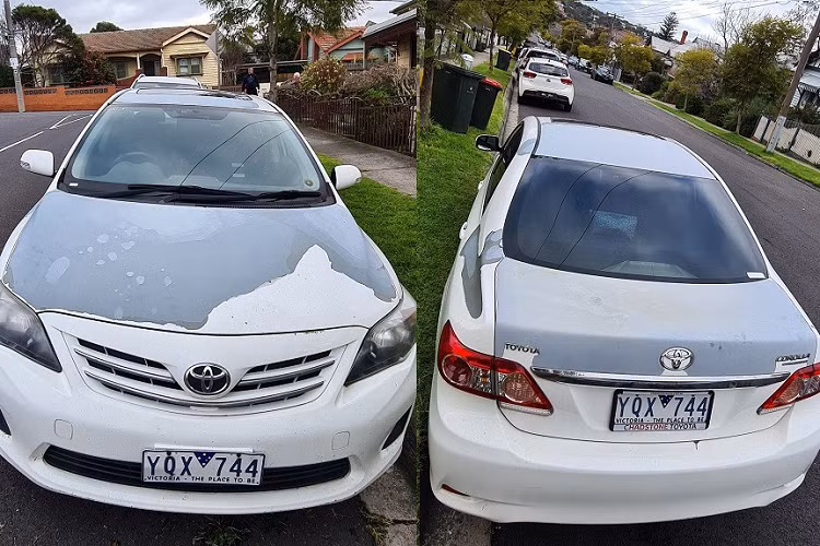 Anh McInerney mua lại chiếc Toyota Corolla đời 2011 cách đây 8 năm. Lúc đó, chiếc xe mới chạy 10.000 km và ở trong tình trạng hoàn hảo. Tuy nhiên, sau đó, sơn bắt đầu bị bong tróc, lúc đầu chỉ là phần nóc, giờ đến mọi tấm thân vỏ trên xe. Hiện toàn bộ phần nóc của chiếc Toyota Corolla đã bị gỉ sét.
