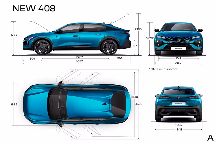 Hai phiên bản động cơ lai PHEV đều kết hợp động cơ xăng 1.6L PureTech 4 xi lanh với động cơ điện 81 kW. Đi kèm tiếp tục là hệ dẫn động cầu trước và hộp số tự động 8 cấp. Theo công bố từ nhà sản xuất, công suất động cơ xăng của phiên bản Peugeot 408 Hybrid 225 đạt được 178 mã lực, trong khi phiên bản Hybrid 180 đạt được 148 mã lực.