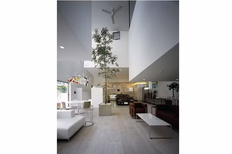 Vấn đề ở chỗ là tổng diện tích đất chỉ có chưa đầy 200m2. Kết quả là với sàn gara với hệ thống cơ điện hiện đại mọi người có thể… đổi xe. Chỉ có điều, những chiếc xe đổi phải có giá trị tương đương nhau.