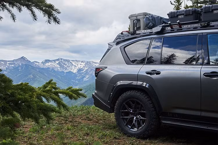 LX 600Alpine Lifestyle Concept được trang bị hàng loạt “đồ chơi” phục vụ thú vui off-road như khung bảo vệ thân Dissent, vòm bánh sợi carbon JAPS, thềm cửa nhôm và đèn LED BAR trợ sáng gắn nóc đến từ hãng Rigid Industries.