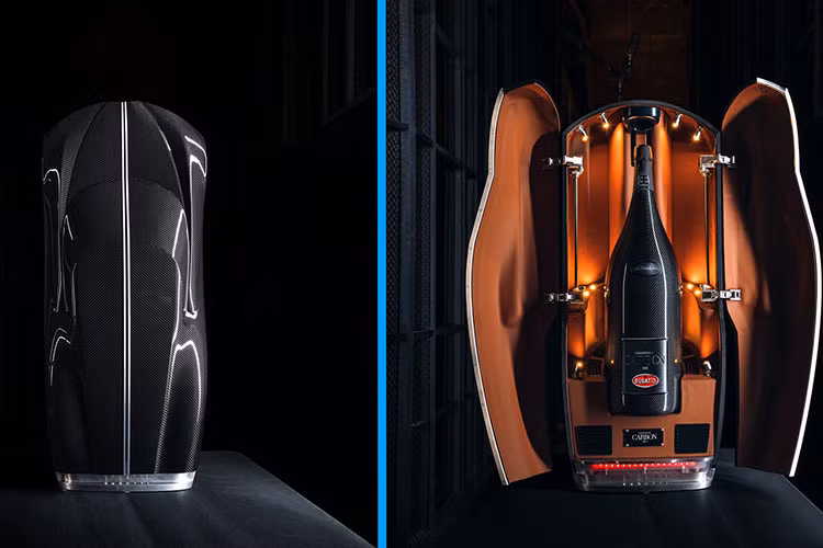 Bắt nguồn từ mối quan hệ hợp tác được công bố vào năm 2018, Bugatti cùng Champagne Carbon sau đó đã trao đổi những kiến thức chuyên môn và di sản trong nhiều thập kỷ để tạo ra vỏ chai rượu champagne độc nhất La Bouteille Noire.