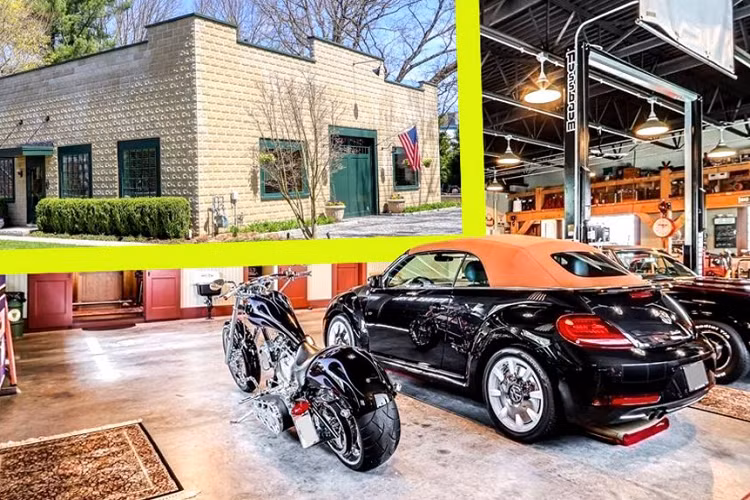 Tòa nhà với garage ôtô thập niên 30 này nằm ở ở số 221 Phố Oak, Natick, Massachusetts, Mỹ. Nó rộng tới 3.000 mét vuông, có mặt tiền lát đá mô phỏng theo phong cách của những garage ôtô từ những năm 1930, cửa trung tâm và các cửa sổ được đồng bộ.