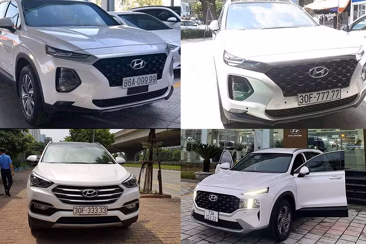 Sau khi gắn những biến số VIP, giá trị của chiếc xe ôtô cũng tăng một cách "chóng mặt", gấp tới tận 3 - 4 lần so với giá gốc và xe SUV Hyundai SantaFe tại Việt Nam được xem là sở hữu nhiều biển số đẹp nhất.