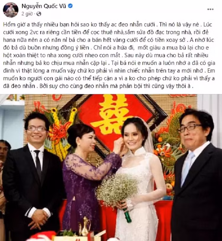 Lý do Đoàn Di Băng và chồng đại gia không đeo nhẫn cưới Ly do Doan Di Bang va chong dai gia khong deo nhan cuoi