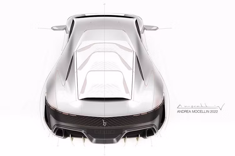 Bertone nói rằng kiểu dáng bên ngoài của GB110 lấy cảm hứng từ những chiếc xe của thương hiệu trong những năm 1960, 70 và 80, chẳng hạn như mẫu xe Concept Lancia Stratos HF Zero.