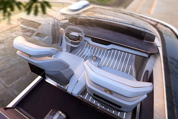 Nhìn thoáng qua, Lincoln Star Concept trông không khác nhiều so với các sản phẩm hiện có của thương hiệu. Tuy nhiên, chiếc xe concept vẫn có cá tính riêng với phong cách mạnh mẽ, hiện đại rõ ràng. Điểm ấn tượng nhất trên Lincoln Star Concept nằm ở bên trong cabin. Cụ thể, ánh sáng bên trong chiếc SUV điện đến từ cửa sổ và hệ thống chiếu sáng ở sàn và cửa ra vào.