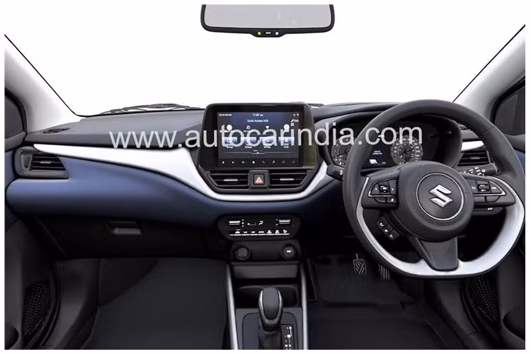 Khác với đầu xe, thiết kế bên sườn của Suzuki Baleno 2022 về cơ bản là không thay đổi so với trước. Hãng Suzuki chỉ bổ sung đường chân kính mạ crôm kéo dài hết cột C và vành la-zăng 5 chấu kép, sơn phối 2 màu thể thao mới cho mẫu xe hatchback hạng B này.