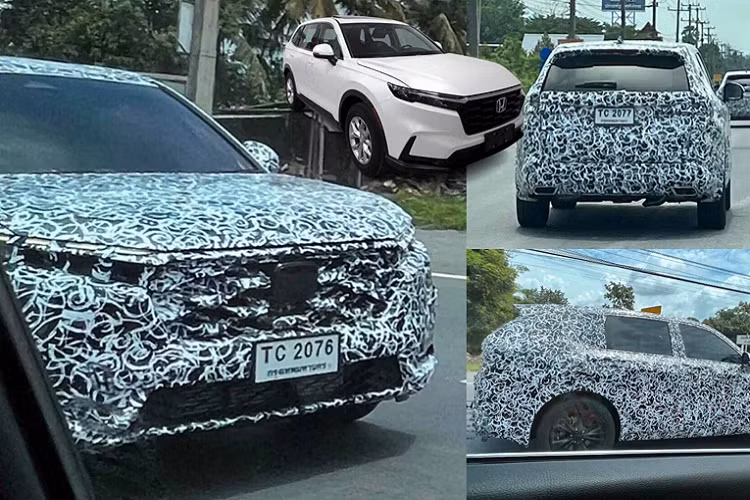 Honda CR-V 2023 moi chay thu tai Thai Lan, can ke ngay ra mat