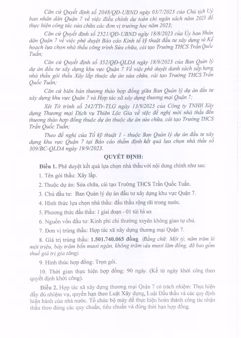 TP. HCM: HTX Xây dựng Thương mại Q.7 1 tháng trúng 8 gói thầu - Hình 2 TP. HCM: HTX Xay dung Thuong mai Q.7 1 thang trung 8 goi thau-Hinh-2